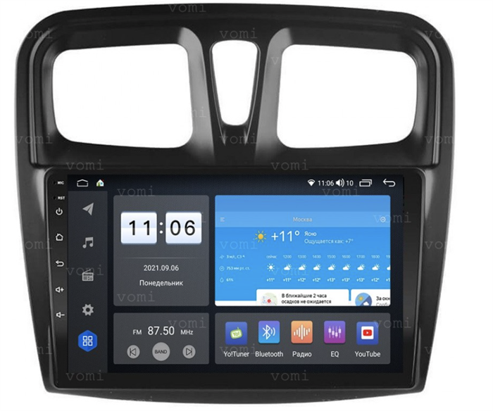 Штатная магнитола Vomi ZX534R9-7862-LTE для Renault Logan II, Sandero II 2013-2022 на Android 10.0 - фото 270858