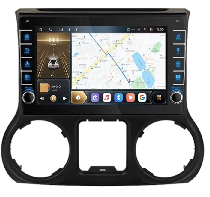 Штатная магнитола CarMedia OL-1258-1-P (с кнопками) для JEEP Wrangler 2007-2017 на Android 10.0 - фото 276034