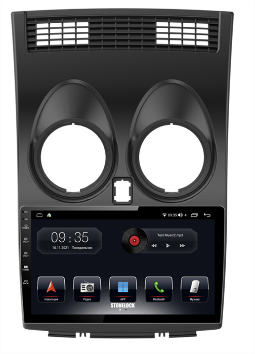 Штатная магнитола Stonelock NIS901MB8 2/32 ГБ для Nissan Qashqai 2007-2013 на Android 10.0 - фото 276882