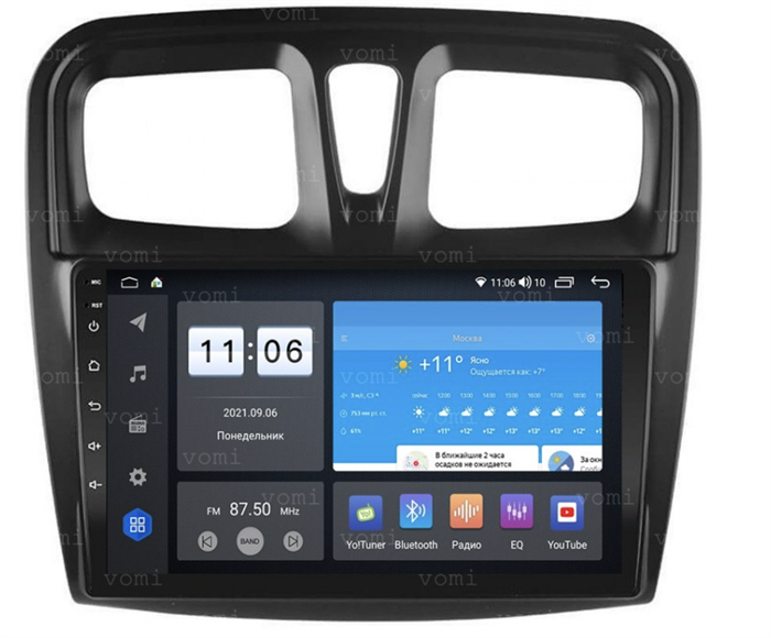 Штатная магнитола Vomi ZX534R9-9863-LTE для Renault Logan II, Sandero II 2013-2022 на Android 10.0 - фото 278692