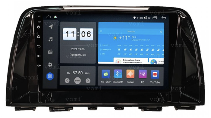 Штатная магнитола Vomi ZX543R9-7862-LTE-4-64 для Mazda 6 2007-2012 на Android 10.0 - фото 287329