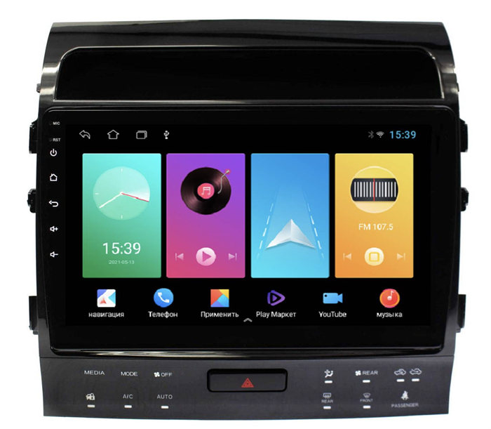 Магнитола FarCar D381BM для Toyota Land Cruiser 200 2010-2012 на Android 8.1 - фото 295189