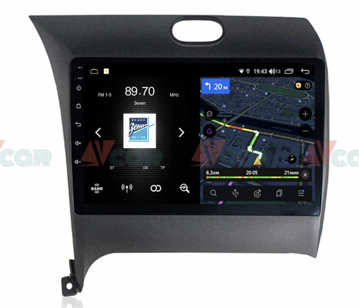 Штатная магнитола VAYCAR 09V4 4/64 ГБ для KIA Cerato III 2013-2018 на Android 10.0 - фото 299465