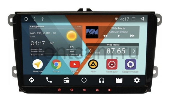 Штатная магнитола Wide Media WM-KR9071NC для Volkswagen Amarok, Golf, Jetta, Passat, Polo Android 7.1.2 - фото 299967