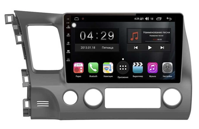 Магнитола Farcar RL044R (S300) для Honda Civic 7 (VII) 2003-2005, Civic 8 (VIII) 2006-2012 на Android 9.0 - фото 300124