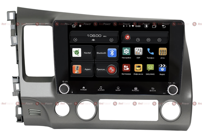 Redpower 61024 KNOB для Honda Civic 8 (VIII) 2006-2012 на Android 10.0 - фото 300138