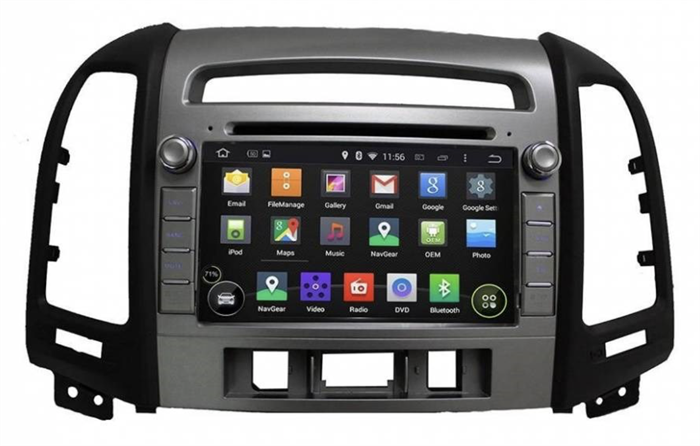CarMedia KD-7021-P5 для Hyundai Santa Fe 2006-2010 (3 отверстия под кнопки) на Android 9.0 - фото 300534