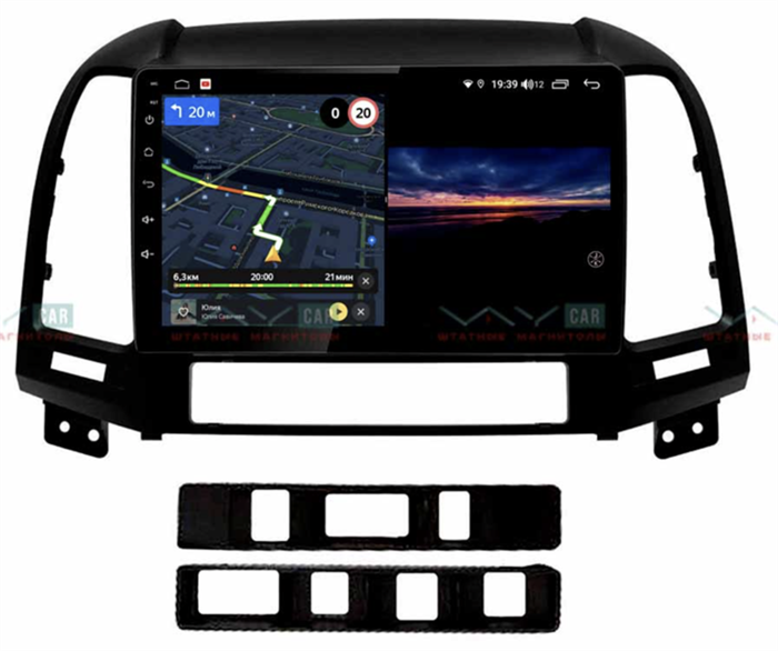 Штатная магнитола VAYCAR 09V3 3/32 ГБ для Hyundai Santa Fe III 2005-2012 на Android 10.0 - фото 300538
