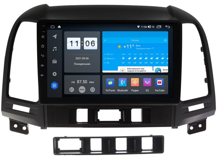 Штатная магнитола Vomi ZX371R9-7862-LTE для Hyundai Santa Fe II 2005-2012 на Android 10.0 - фото 305325
