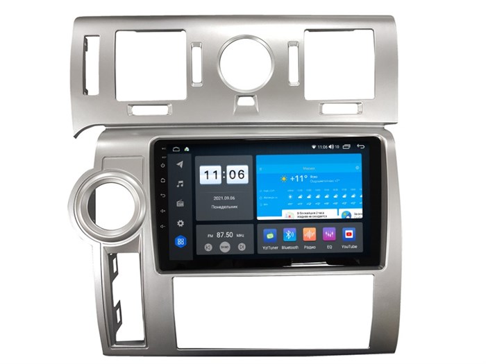 Штатная магнитола Vomi ZX488R9-7862-LTE для Hummer H2 2007-2009 квадратные воздуховоды cерый на Android 10.0 - фото 306044