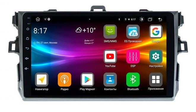 Штатная магнитола Vomi FX351R9-MTK-LTE для Toyota Corolla 2006-2013 (E150) на Android 10.0 - фото 307575