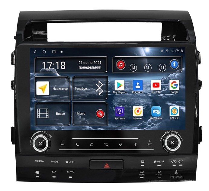Штатная магнитола Redpower K71203 для Toyota Land Cruiser 200 2010-2012 с климат-контролем на магнитоле на Android 10.0 - фото 308807