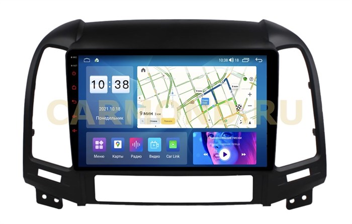 Штатная магнитола Roximo 6/128 ГБ RI-2008 для Hyundai Santa Fe II 2005-2012 на Android 11.0 - фото 312081