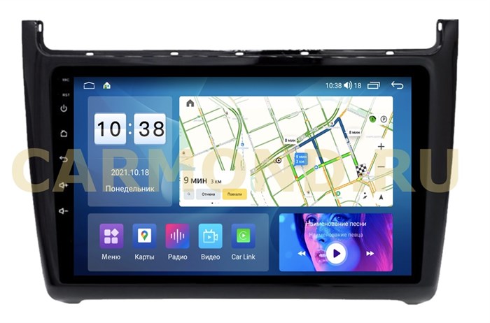 Автомагнитола Parafar для Volkswagen Polo 5 2009-2019 на Android 11.0 (PF968UHD) - фото 317386