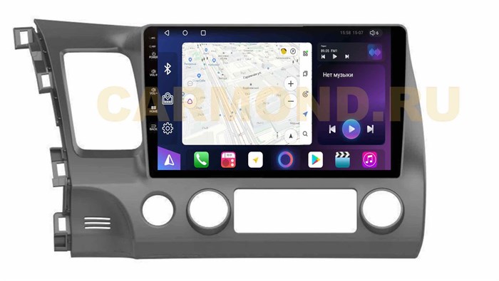 Штатная магнитола Unison QL044M для Honda Civic 7 (VII) 2003-2005, Civic 8 (VIII) 2006-2012 на Android 10.0 - фото 322228