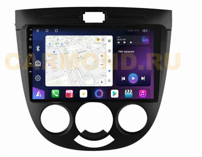 Автомагнитола Unison QL3038M черная кондей для Chevrolet Lacetti хэтчбек 2004-2013 на Android 10.0 - фото 322674