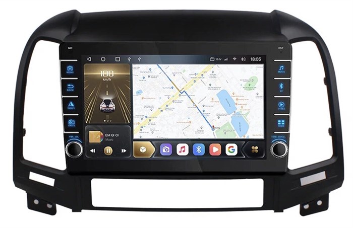 CarMedia OL-9717-Q (с кнопками) для Hyundai Santa Fe II 2005-2012 на Android 10.0 - фото 324088