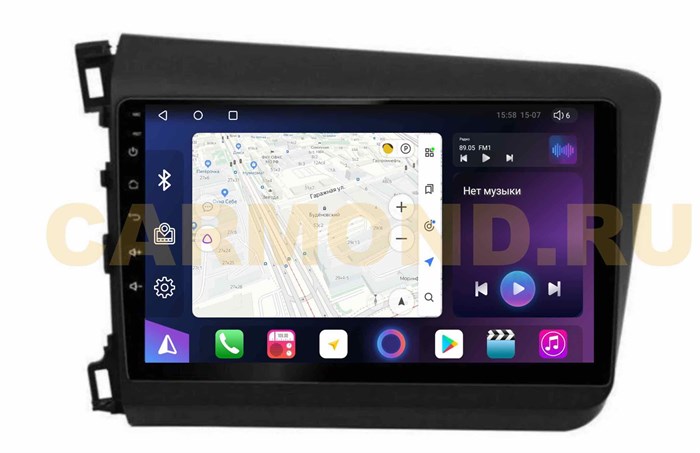 Штатная магнитола Unison QL132M для Honda Civic 2012-2015 на Android 10.0 - фото 325006