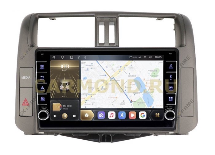 CarMedia SF-9613-2-Q (с кнопками) для Toyota Land Cruiser Prado 150 2009-2013 high с круговым обзором на Android 10.0 - фото 327321