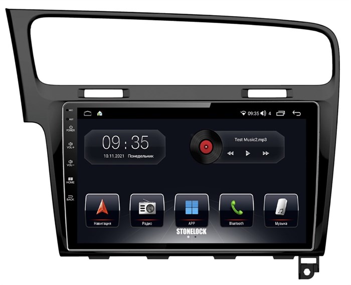 Автомагнитола Stonelock VW102MB 3/32 2K для Volkswagen Golf 7 2013-2019 (экран 2K) на Android 10.0 - фото 331444