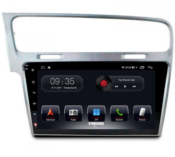 Автомагнитола Stonelock VW102MB 3/32 2K для Volkswagen Golf 7 2013-2019 серый (экран 2K) на Android 10.0 - фото 331448