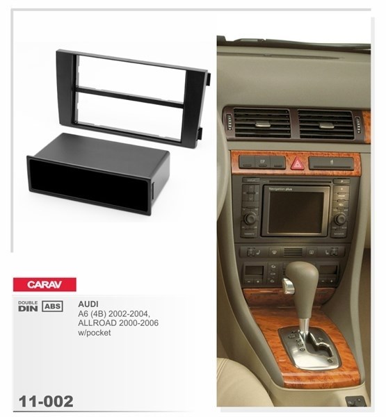 Переходная рамка CARAV 11-002/ Incar RAU6-02 (Audi A6 (4B) 2002-2004 ALLROAD 2000-2006 с карманом) - фото 33529