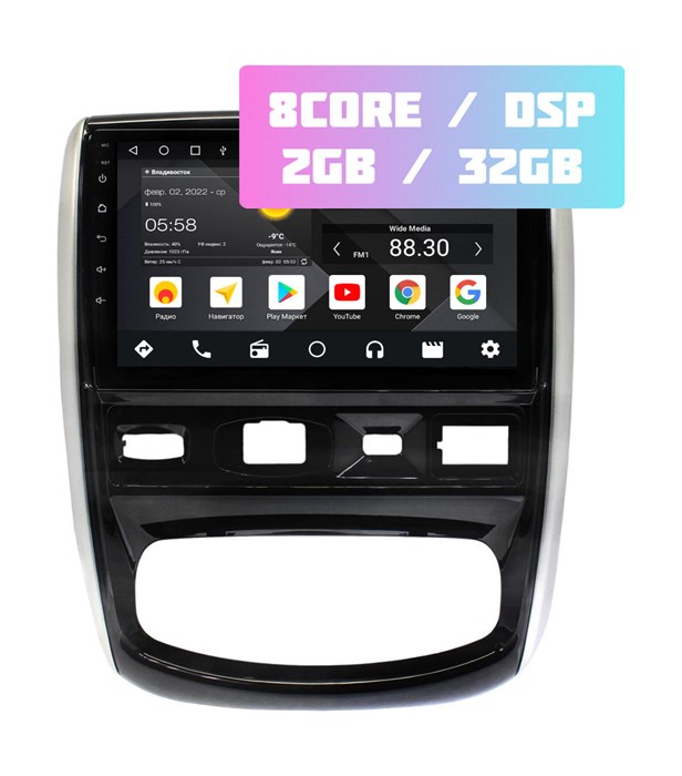Wide Media MT9275QT-2/32 для Renault Duster 2010-2015 на Android 10.0 - фото 335657