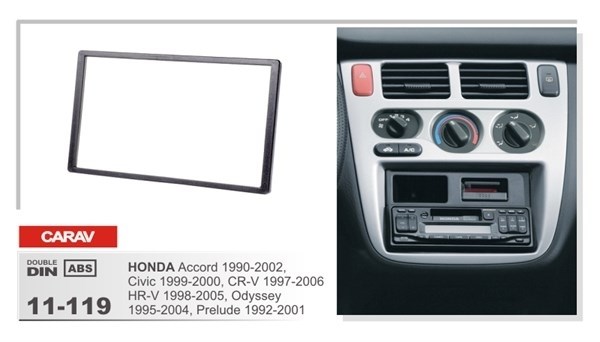 Переходная рамка CARAV 11-119 (Honda Accord 1990-2002, Civic 1999-2000, CR-V 1997-2006, H-RV 1998-2005, Odyssey 1995-2004, Prelude 1992-2001) - фото 33586