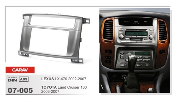 Переходная рамка CARAV 07-005/Incar RTY-N04W (Toyota Land Cruiser 100 2003-2007, Lexus LX-470 2002-2007) - фото 33640