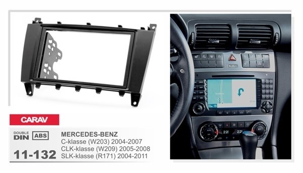Переходная рамка INCAR RMB-CLK03 Mercedes E,C,CLK (2004+), SLK (2006+) 2din - фото 33657