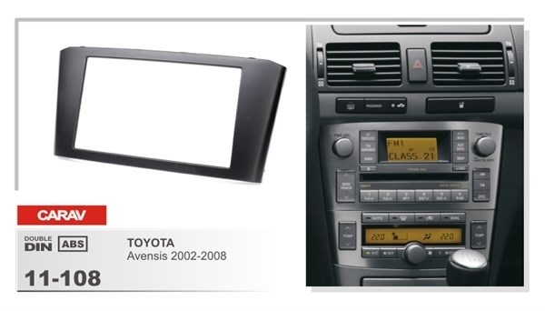 Переходная рамка CARAV 11-108/Incar RTY-FC518 (TOYOTA Avensis 2002-2008) - фото 33719