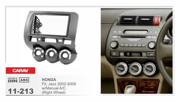Переходная рамка CARAV 11-213/Intro RHO-N06 (HONDA Fit, Jazz 2002-2008 w/Manual Aircondition (Right Wheel) ) - фото 33758