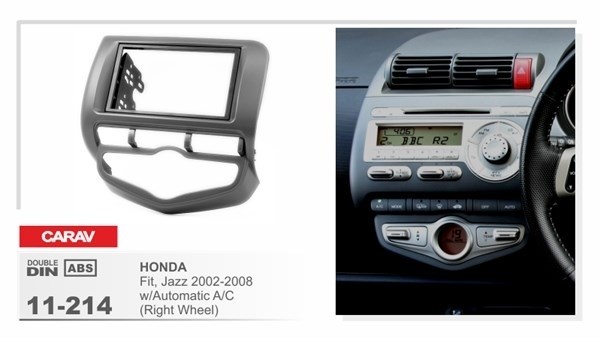 Переходная рамка CARAV 11-214/Intro RHO-N08 (HONDA Fit, Jazz 2002-2008 w/Auto Aircondition (Right Wheel) ) - фото 33760