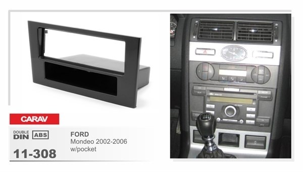 Переходная рамка CARAV 11-308/ Intro RFO-N04 (1-DIN переходная рамка для а/м FORD Mondeo 2002-2006 w/pocket) - фото 33784