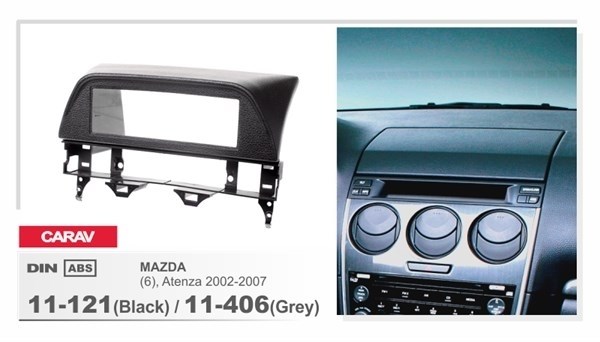 Переходная рамка CARAV 11-121/Incar RMZ-N03 (Black)/ 11-406 (Grey) ( MAZDA 6, Atenza 2002-2007) - фото 33802