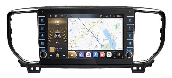 CarMedia OL-9780-2-Q (с кнопками) для Kia Sportage IV 2018-2022 черная на Android 10.0 - фото 338067
