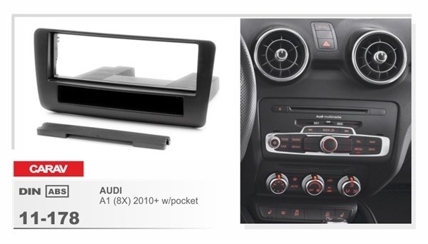 Переходная рамка CARAV 11-178 (AUDI A1 2010+ (c карманом)) - фото 33823
