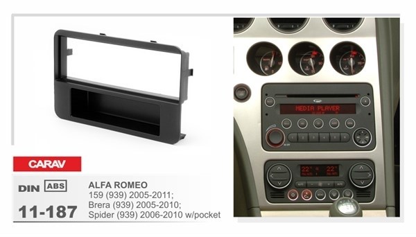 Переходная рамка CARAV 11-187 (ALFA ROMEO 159 (939) 2005-2011; Brera (939) 2005-2010; Spider (939) 2006-2010 w/pocket) - фото 33829