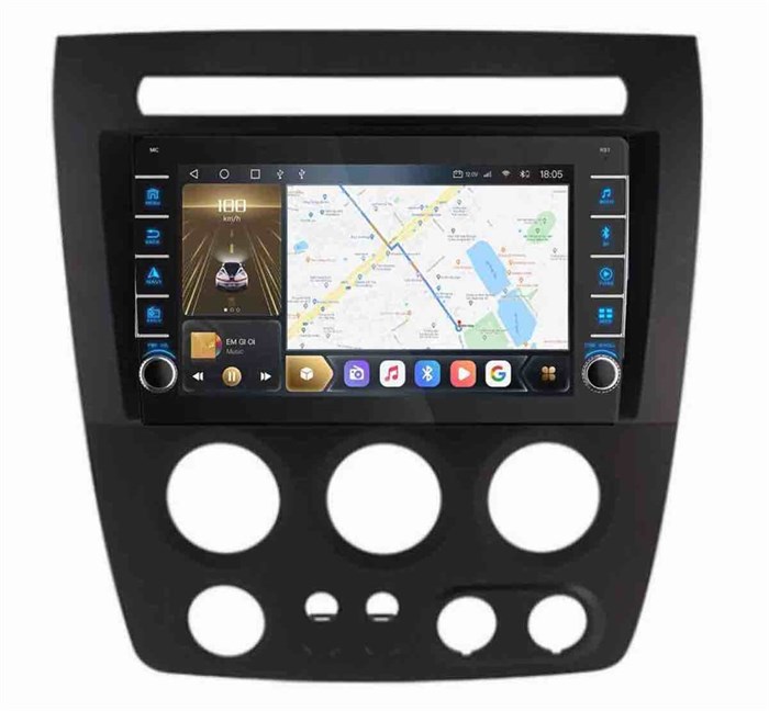Головное устройство CarMedia OL-9298-Q (с кнопками) для Hummer H3 2005-2010 на Android 10.0 - фото 338876