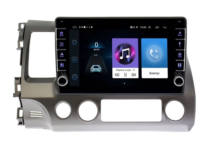 Штатная магнитола Wide Media LC1013ON-2/32 для Honda Civic седан 2005-2011 левый руль на Android 10.0 - фото 344916