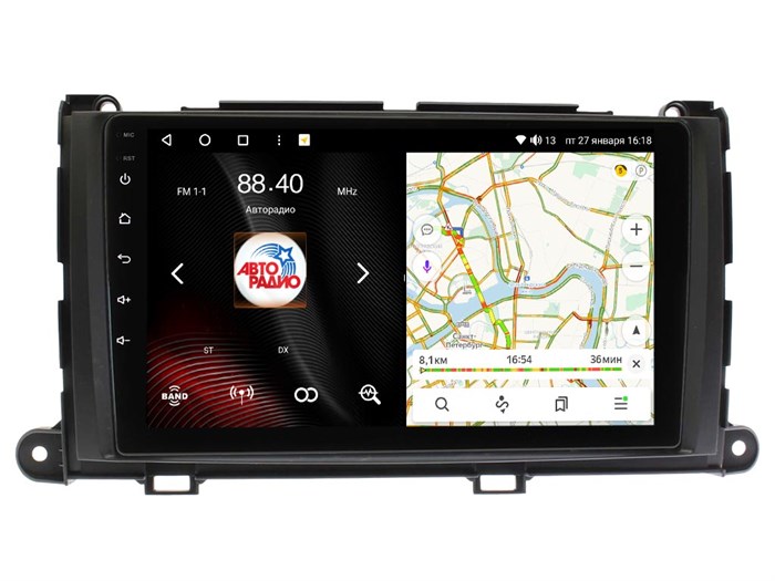 Штатная магнитола VAYCAR 1887-09VO8 8/128 ГБ для Toyota Sienna 2010-2014 на Android 10.0 - фото 347337