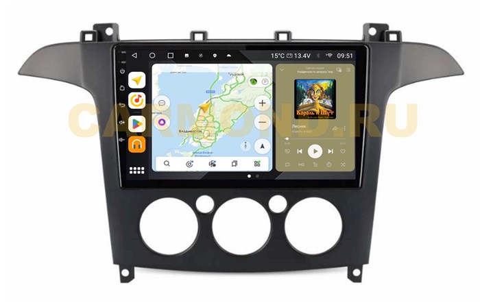 Штатная магнитола Wide Media MT3028QU PRO для Ford S-MAX 2006-2015 кондей на Android 10.0 - фото 348440