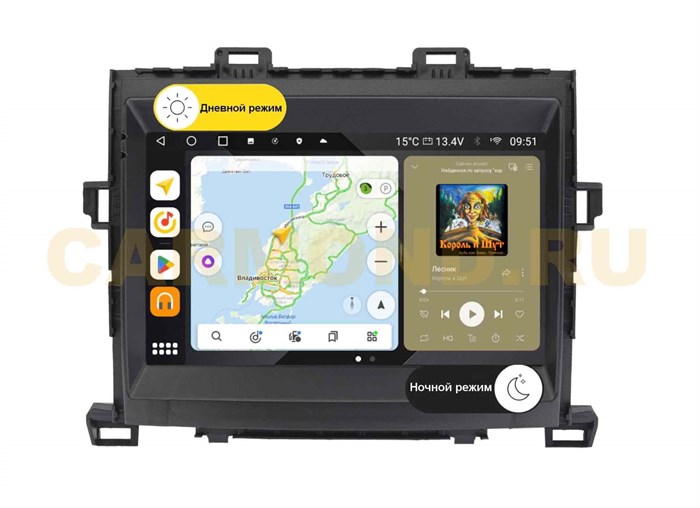 Штатная магнитола Wide Media MT9156QU PRO для Toyota Alphard II 2008-2014 на Android 10.0 - фото 350031