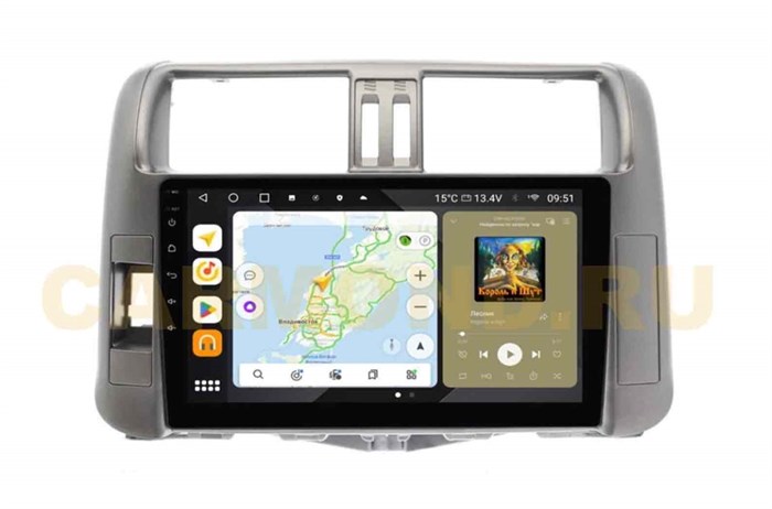 Штатная магнитола Wide Media MT9006QU PRO для Toyota Land Cruiser Prado 150 2009-2013 (для авто без усил) на Android 10.0 - фото 350216