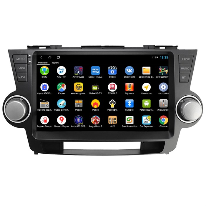 Штатная магнитола Parafar для Toyota Highlander (U40) 2007-2013 на Android 12.0 (PF037XHD) - фото 354492