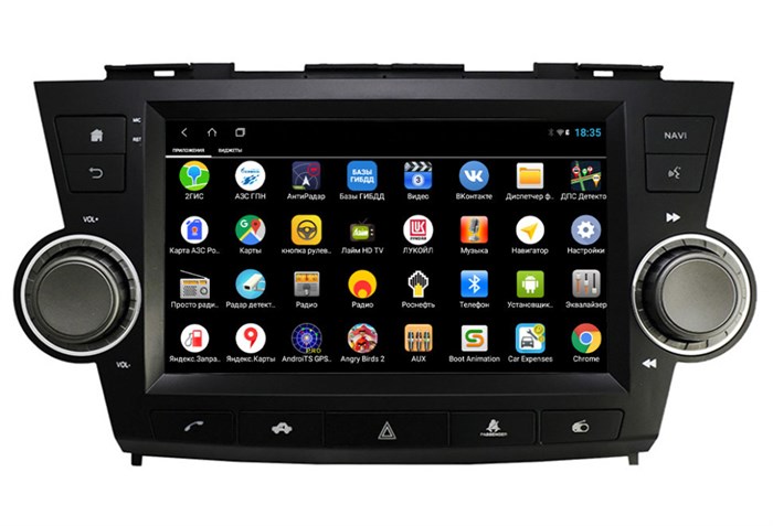 Штатная магнитола Parafar для Toyota Highlander (2007-2013) (c кнопкой аварийки) на Android 12.0 (PF036XHD) - фото 354499