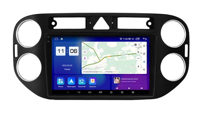 Штатная магнитола Parafar для Volkswagen Tiguan (2011-2017) цвет Черный (экран 2K) на Android 11.0 (PF488U2K) - фото 355049