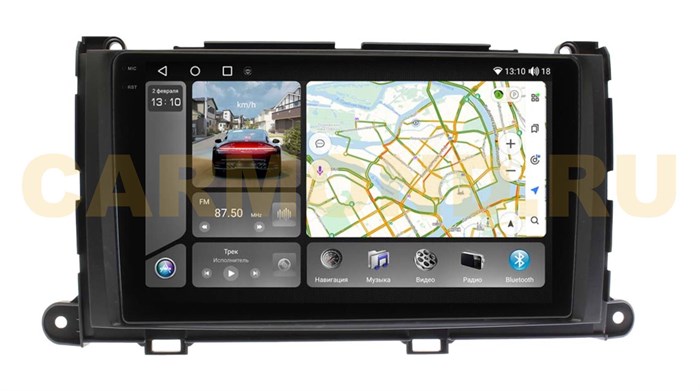 Штатная магнитола VAYCAR 1887-09VO8_2HD 8/128 ГБ для Toyota Sienna 2010-2014 на Android 10.0 - фото 356060