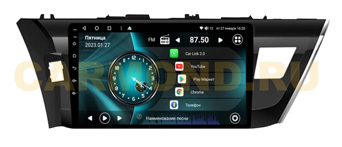 Штатная магнитола VAYCAR 0307-10V2 2/32 ГБ для Toyota Corolla E170 2014-2016 на Android 10.0 - фото 360159