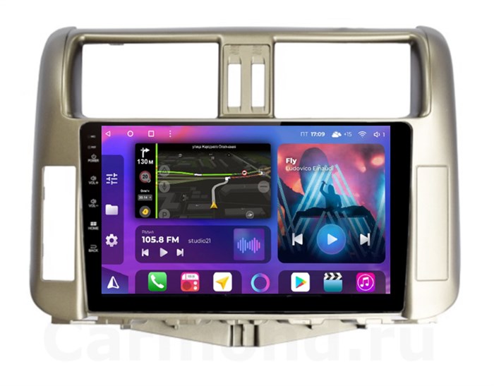 Магнитола Farcar BM065M (S500 PLUS) для Toyota Land Cruiser Prado 150 2009-2013,цвет бронза на Android 12.0 - фото 361364